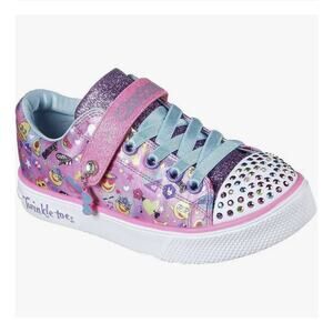 Skechers Twinkle Toes Emoji Twinkle Breeze Cutie Light Up Sneakers Shoes Size 3